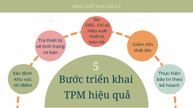 5 bước triển khai bảo trì năng suất toàn diện - TPM hiệu quả